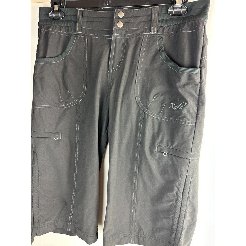 Kuhl Durango Knicker Pants Capri Crop Gray Draw Cord Hiking Bermuda Size 10 - Picture 7 of 8
